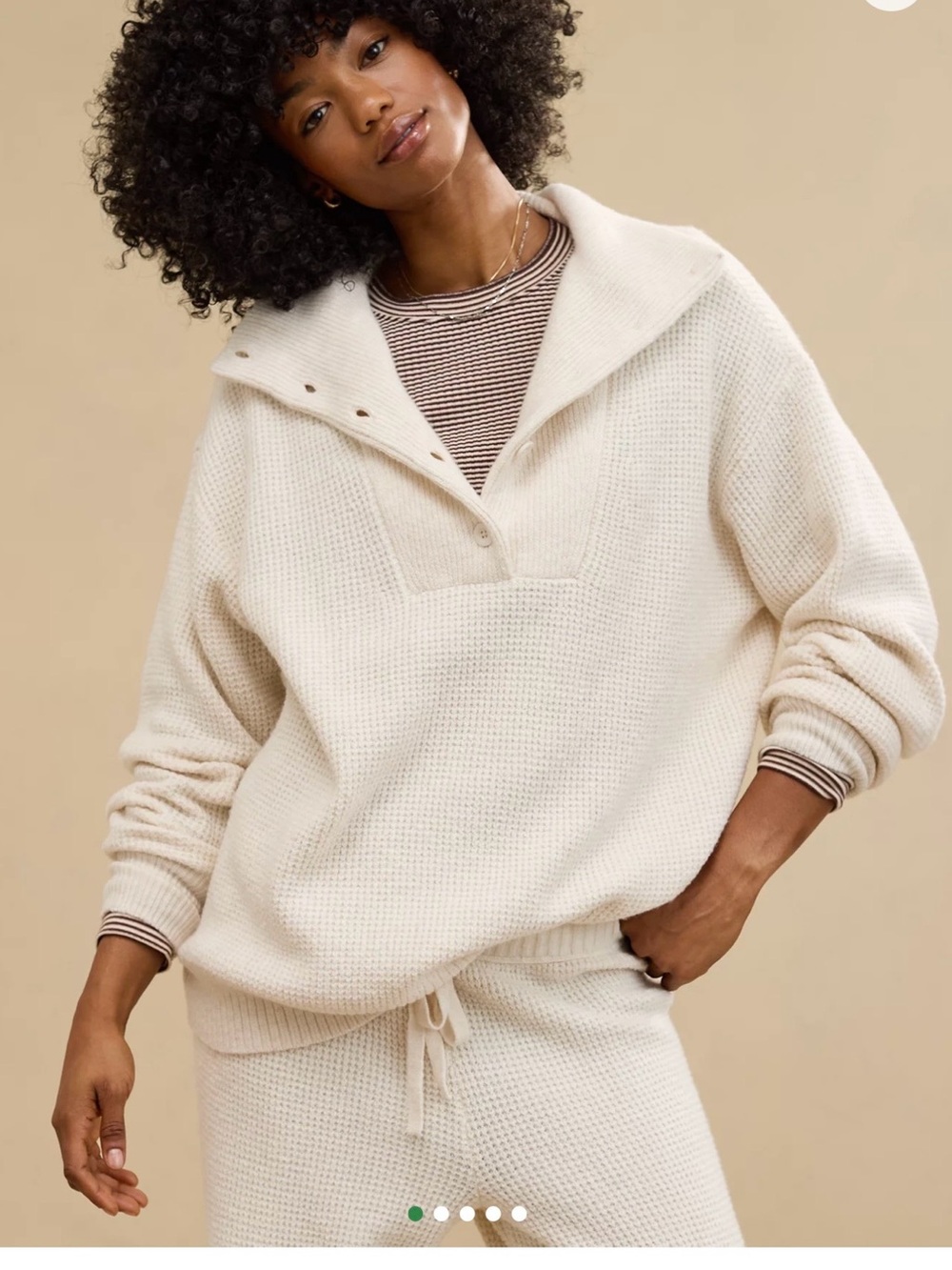 Aerie CozyUp waffle 2 pc set with sweater and pants